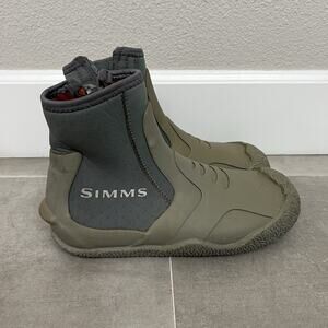 Simms Zipit II Bootie Mens 8 Green Wading Boots Outdoor Fishing Shoes